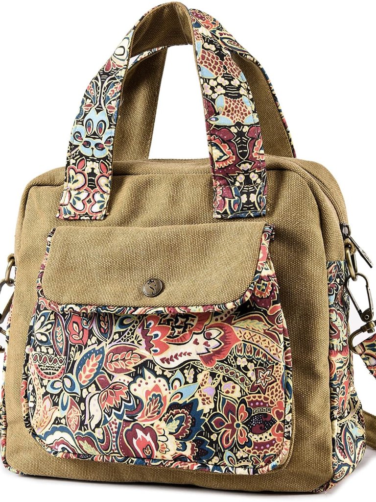 Premium Canvas Shoulder Bag, Top Handle For Women, Lightweight Handbag, Small St